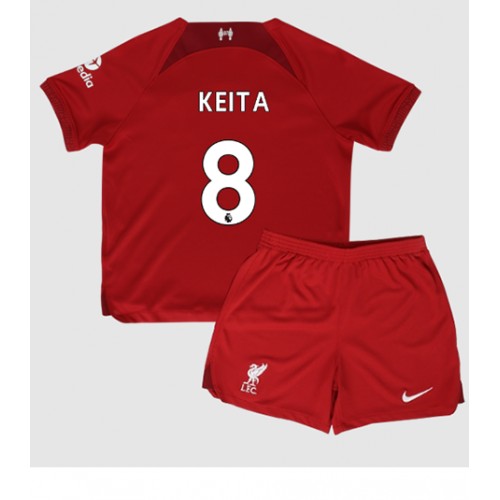 Fotbalové Dres Liverpool Naby Keita #8 Dětské Domácí 2022-23 Krátký Rukáv (+ trenýrky)